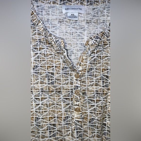 Liz Claiborne Tribal Tank Top Plus Size - Picture 3 of 7